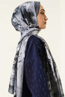 Retro Daisy Şal Füme - Başörtüsü