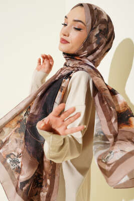 Retro Daisy Şal Kum Bej 