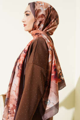 Retro Daisy Şal Vizon - Başörtüsü