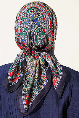 Retro Desen Elegance Eşarp Parlement - Başörtüsü