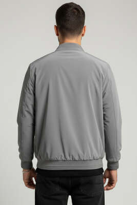 Ribana Detaylı Erkek Ceket Füme - Erkek Ceket