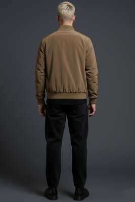 Ribana Detaylı Erkek Ceket Taba - Erkek Ceket