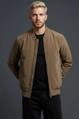 Ribana Detaylı Erkek Ceket Taba - DİGA