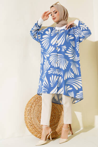 Ribanalı Gömlek İndigo - Gömlek