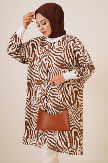 Ribanalı Gömlek Kahve - Gömlek