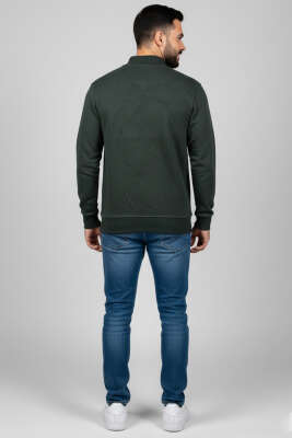 Ribanalı Selanik Erkek Sweatshirt Nefti - Erkek Gömlek