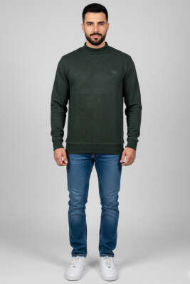 Ribanalı Selanik Erkek Sweatshirt Nefti - Yeni Erkek Giyim