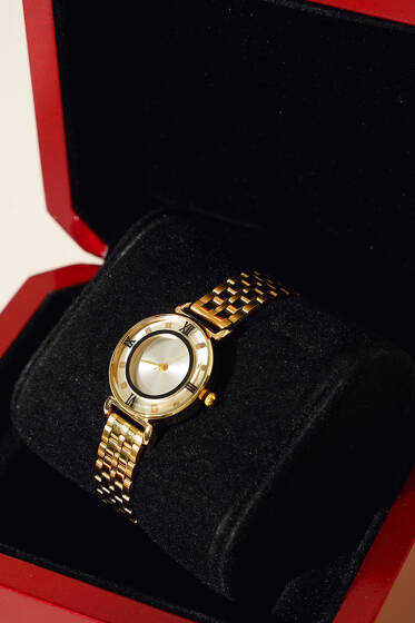 Romen Rakamlı Kadın Kol Saati Gold - Saat