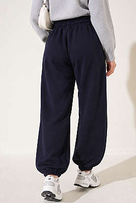S Armalı Şardonlu Jogger Pantolon Lacivert - Pantolon