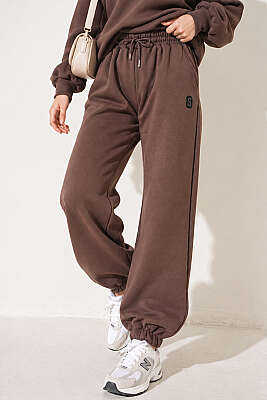 S Armalı Şardonlu Jogger Pantolon Vizon - RB MODA