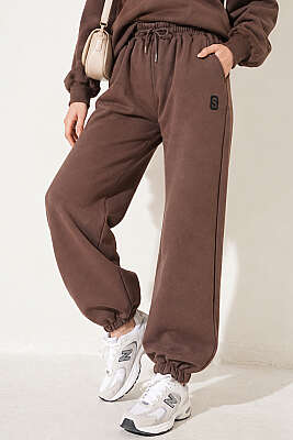 S Armalı Şardonlu Jogger Pantolon Vizon - Pantolon