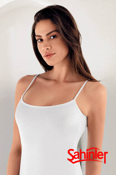 Şahinler Bayan İp Askılı Atlet Beyaz - Şahinler