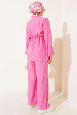 Sahte Cepli Bel Tünelli İkili Takım Pembe - İkili Takım