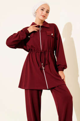 Sahte Cepli Fermuarlı Loyşa İkili Takım Bordo - 700-1000 TL Ürünler
