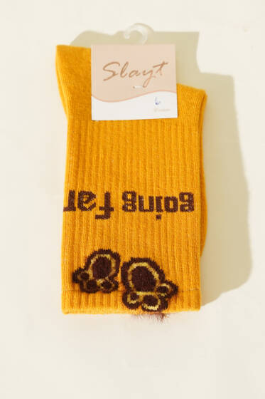 Sakallı Going Far Soket Kadın Çorap Hardal - Soket Çorap