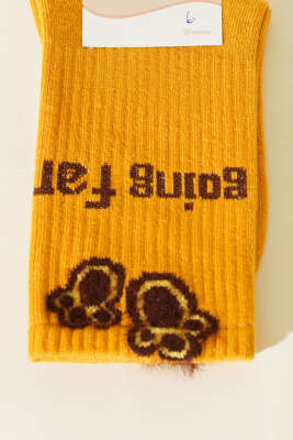 Sakallı Going Far Soket Kadın Çorap Hardal - Soket Çorap