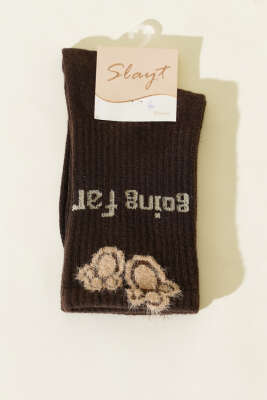 Sakallı Going Far Soket Kadın Çorap Kahve - SLAYT