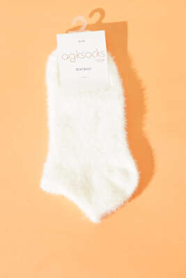 Sakallı Kadın Patik Çorap Ekru - AGK ÇORAP