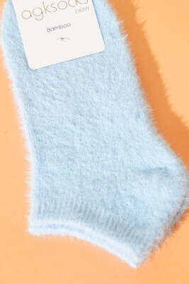 Sakallı Kadın Patik Çorap Mavi - Babet / Patik Çorap