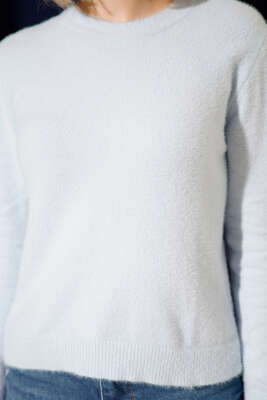 Sakallı Triko Kazak Bebe Mavi - Kadın Giyim Modelleri