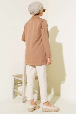 Şal Yaka Basic Ceket Camel - Yılın Fırsatı