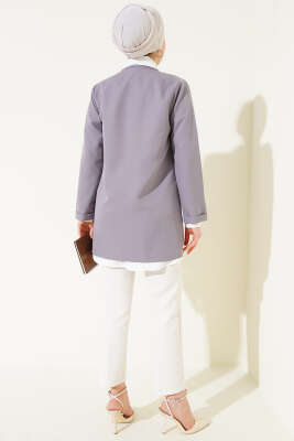 Şal Yaka Basic Ceket Kayrak Grisi - Yılın Fırsatı