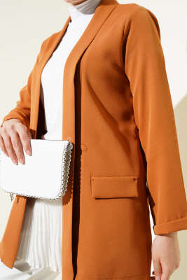 Şal Yaka Basic Ceket Taba - Yılın Fırsatı