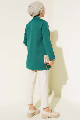 Şal Yaka Basic Ceket Zümrüt Yeşili - Yılın Fırsatı