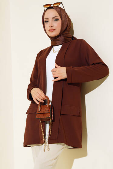 Şal Yaka Ceket Kahve - Ceket