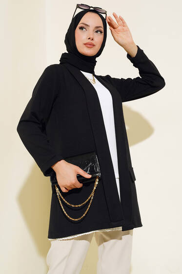 Şal Yaka Ceket Siyah - Ceket