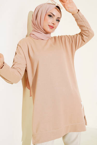 Salaş Armalı Tunik Bej - Tunik