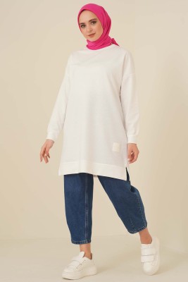 Salaş Armalı Tunik Beyaz - Yılın Fırsatı