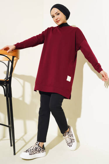 Salaş Armalı Tunik Bordo - Tunik