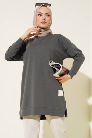 Salaş Armalı Tunik Füme - Tunik