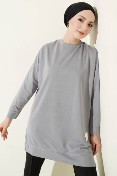 Salaş Armalı Tunik Kayrak Grisi - Tunik