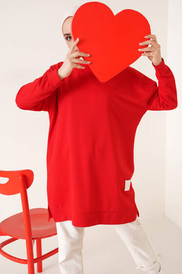 Salaş Armalı Tunik Kırmızı - Tunik