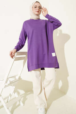 Salaş Armalı Tunik Lila - Yılın Fırsatı