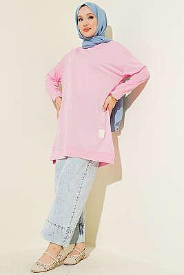Salaş Armalı Tunik Pembe - Tunik