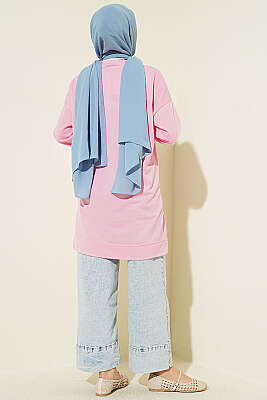 Salaş Armalı Tunik Pembe - Tunik