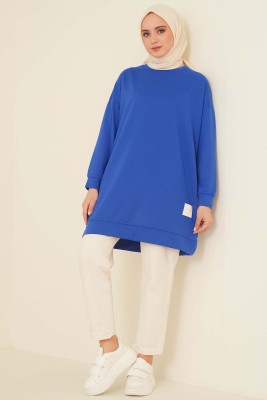 Salaş Armalı Tunik Saks - Yılın Fırsatı