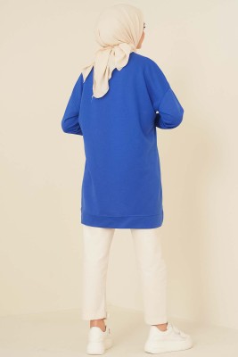 Salaş Armalı Tunik Saks - Yılın Fırsatı