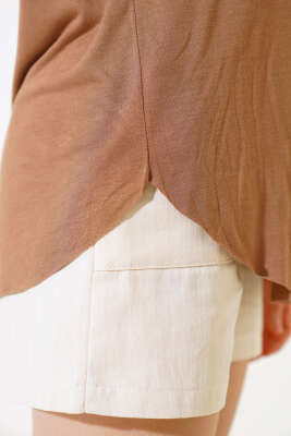 Salaş Basic T-shirt Kahve - Kadın Giyim Modelleri