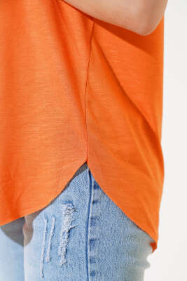 Salaş Basic T-shirt Oranj - Kadın Giyim Modelleri