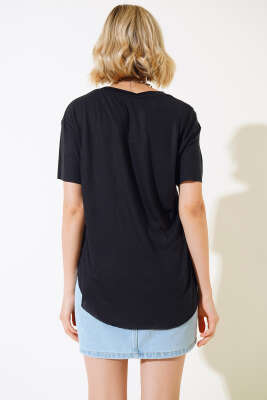 Salaş Basic T-shirt Siyah - Kadın Giyim Modelleri