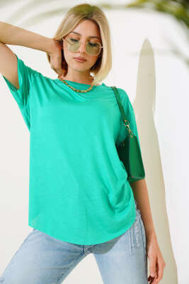 Salaş Basic T-shirt Yeşil - Bluz