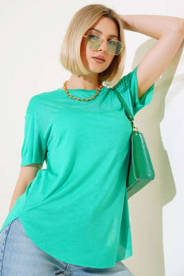Salaş Basic T-shirt Yeşil - Bluz