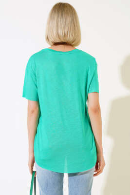 Salaş Basic T-shirt Yeşil - Bluz