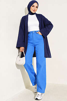 Salaş Boru Paça Kot Pantolon Saks - 300-500 TL Ürünler