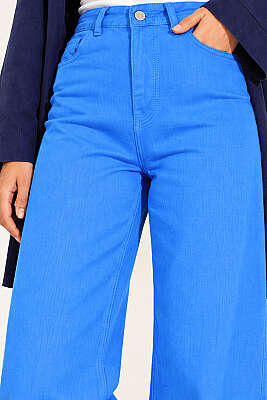 Salaş Boru Paça Kot Pantolon Saks - 300-500 TL Ürünler