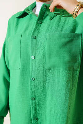 Salaş Çift Cepli Gömlek Benetton - Thumbnail